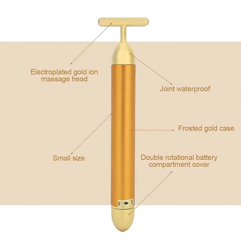 24K Gold Electric Facial Massage Roller