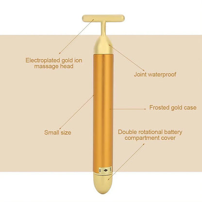 24K Gold Electric Facial Massage Roller