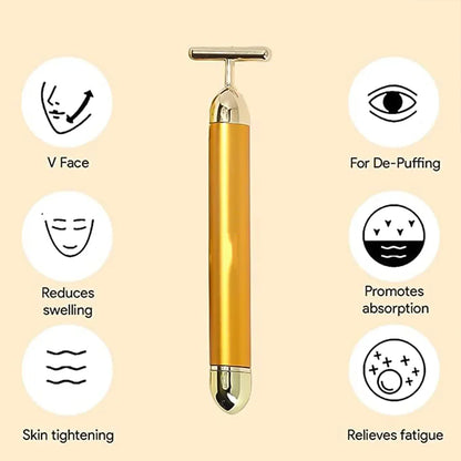 24K Gold Electric Facial Massage Roller