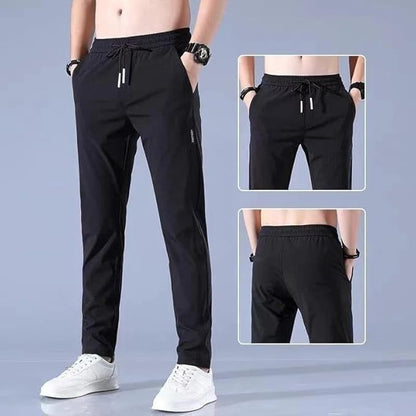 🔥Buy1 Get 1 Free💥PREMIUM MEN'S HIGH STRETCH SKINNY LYCRA PANTS(Black & Gray) 🔥