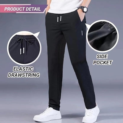 🔥Buy1 Get 1 Free💥PREMIUM MEN'S HIGH STRETCH SKINNY LYCRA PANTS(Black & Gray) 🔥
