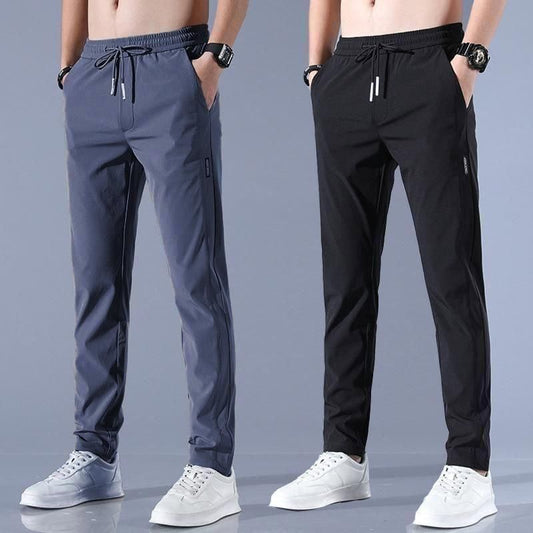 🔥Buy1 Get 1 Free💥PREMIUM MEN'S HIGH STRETCH SKINNY LYCRA PANTS(Black & Gray) 🔥