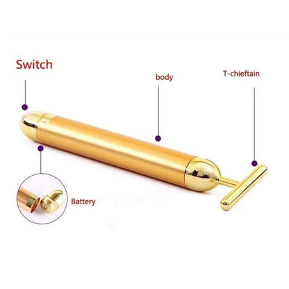 24K Gold Electric Facial Massage Roller